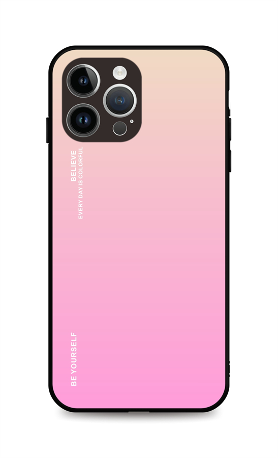 Levně Kryt TopQ LUXURY iPhone 15 Pro Max pevný duhový meruňkový 105130 (pouzdro neboli obal na mobil iPhone 15 Pro Max)