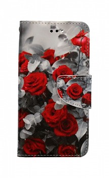 Knížkové pouzdro na iPhone SE 2022 Červené růže mix