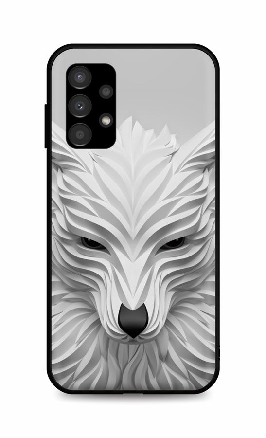 Zadní pevný kryt LUXURY na Samsung A13 Bílý vlk