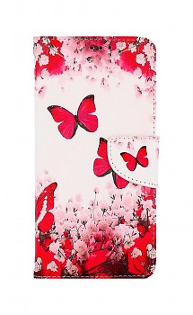Knížkové pouzdro na Xiaomi Redmi 9 Růžoví motýlci