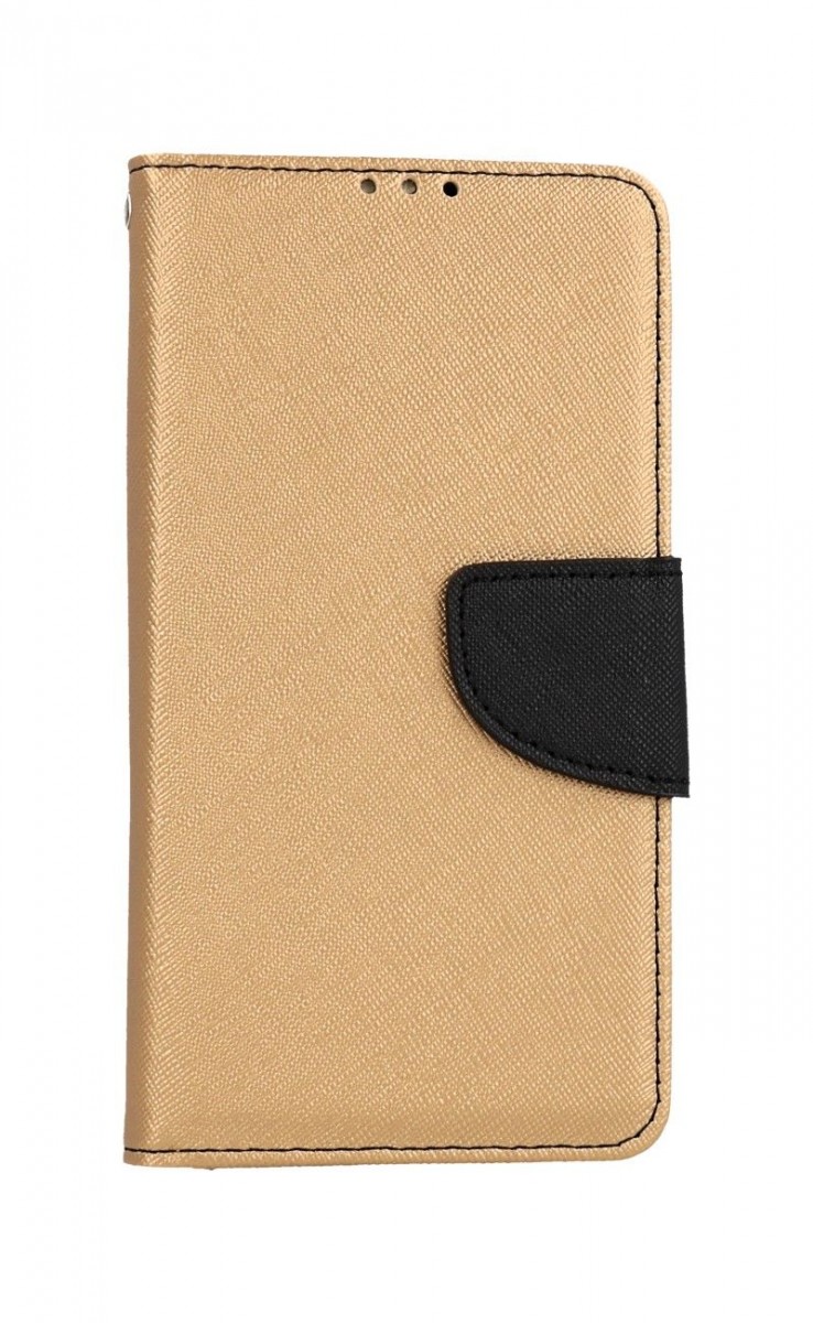 Levně Pouzdro TopQ iPhone 15 knížkové zlaté 105189 (kryt neboli obal na mobil iPhone 15)