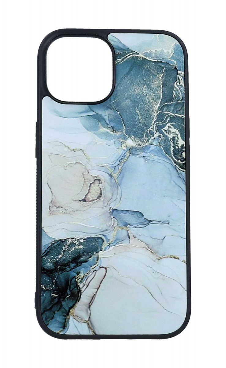 Levně Kryt TopQ Marble iPhone 15 pevný Smoky Color 105202 (pouzdro neboli obal na mobil iPhone 15)