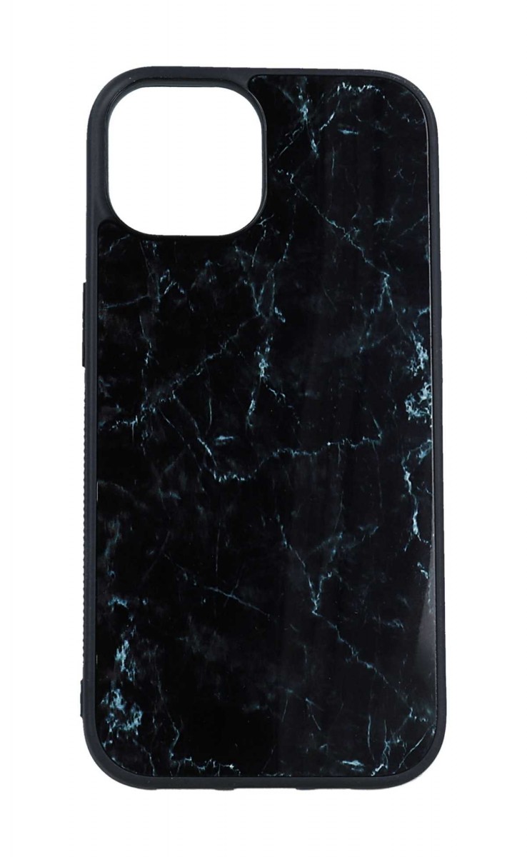 Levně Kryt TopQ Marble iPhone 15 pevný Smoky Black 105204 (pouzdro neboli obal na mobil iPhone 15)