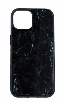 Zadní pevný kryt Marble na iPhone 15 Smoky Black