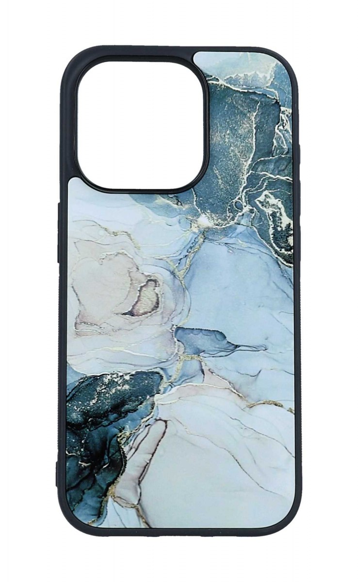 Levně Kryt TopQ Marble iPhone 15 Pro Max pevný Smoky Color 105208 (pouzdro neboli obal na mobil iPhone 15 Pro Max)