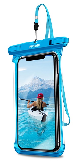 Univerzální vodotěsné pouzdro na mobil Fonken modré