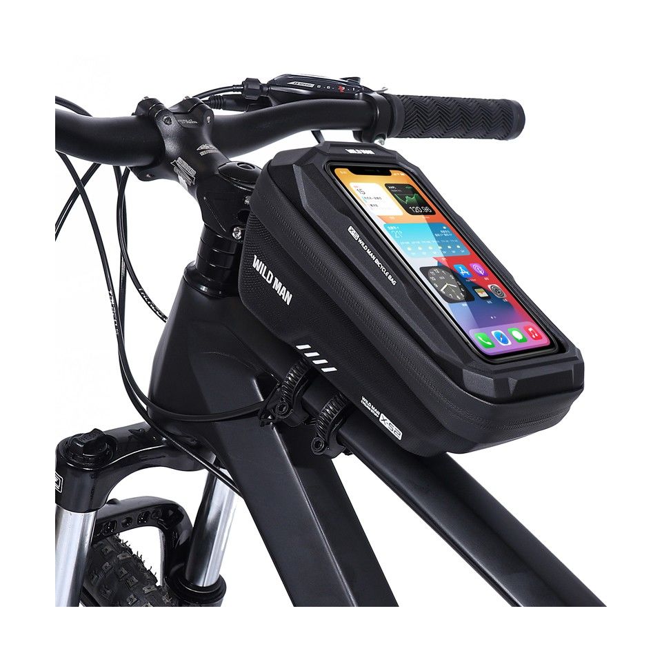 Levně Pouzdro WildMan XS2 pro mobilní telefon na rám kola černé 1L 75258 (držák na kolo černý)