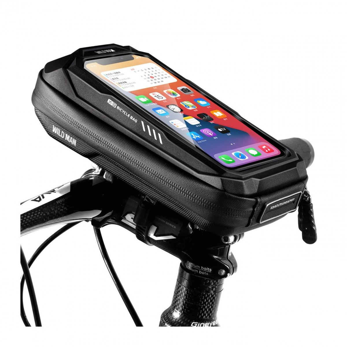 Levně Pouzdro WildMan X3 pro mobilní telefon na řídítka kola černé 0,5L 75260 (držák na kolo černý)