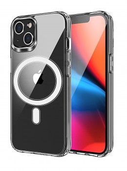 Zadní pevný kryt Clear Magnetic na iPhone 15 průhledný