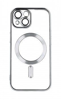 Zadní kryt Electro na iPhone 15 MagSafe se stříbrným rámečkem