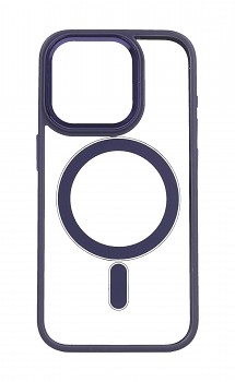 Zadní pevný kryt Magnetic na iPhone 15 Pro s fialovým rámečkem