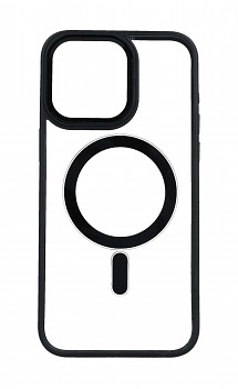 Zadní pevný kryt Magnetic na iPhone 15 Pro Max s černým rámečkem