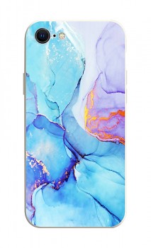Zadní kryt na iPhone SE 2020 Mramor modro-fialový