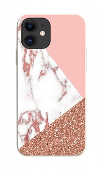 Zadní kryt na iPhone 11 Mramor růžový glitter