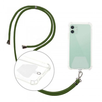 Univerzální šňůrka Elegant na mobilní telefon tmavě zelená