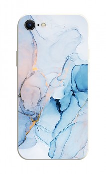 Zadní kryt na iPhone SE 2020 Mramor modrý
