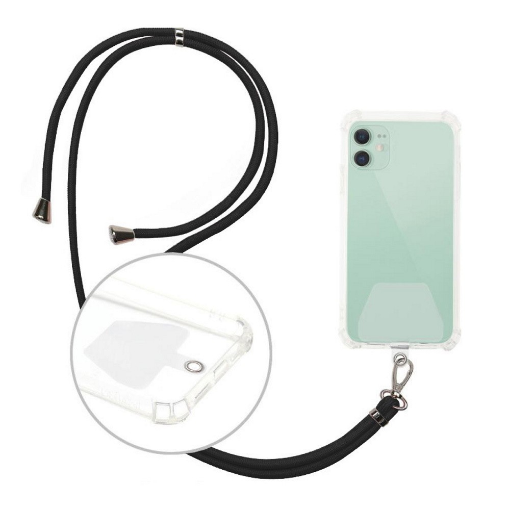 Univerzální šňůrka Elegant na mobilní telefon černá 