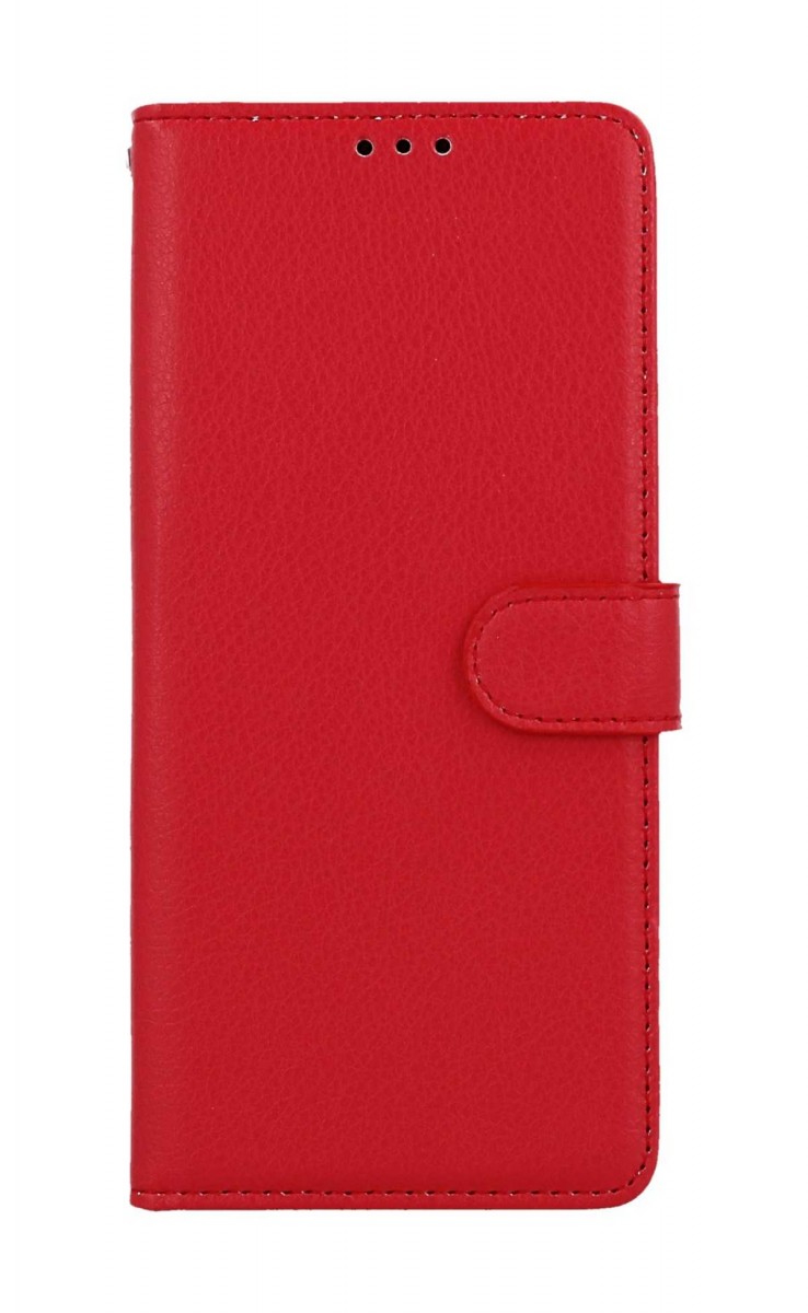Knížkové pouzdro na Xiaomi Redmi 12C červené s přezkou