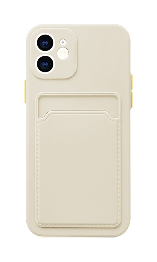 Zadní kryt na iPhone 11 s kapsičkou béžový