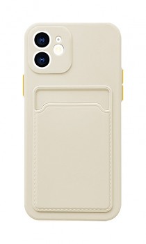 Zadní kryt na iPhone 11 s kapsičkou béžový