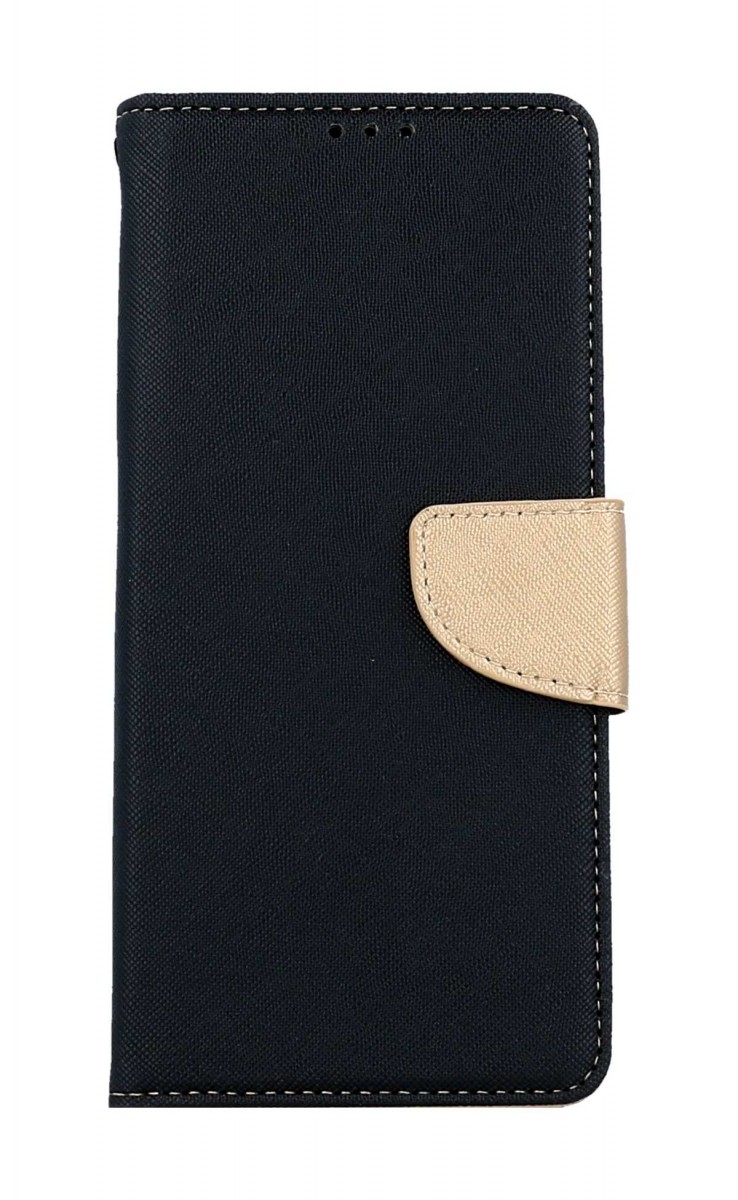 Levně Pouzdro TopQ Xiaomi Redmi 12C knížkové černo-zlaté 95446 (kryt neboli obal Xiaomi Redmi 12C)