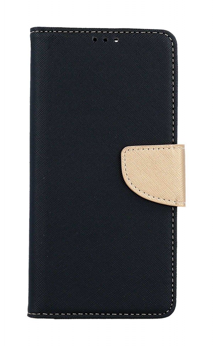 Levně Pouzdro TopQ Xiaomi Redmi Note 12 knížkové černo-zlaté 95466 (kryt neboli obal Xiaomi Redmi Note 12)