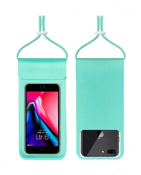 Univerzální vodotěsné pouzdro na mobil Metallic L tyrkysové