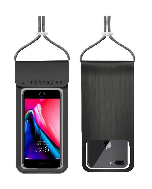 Levně Univerzální vodotěsné pouzdro TopQ Metallic XL na mobil černé 95490