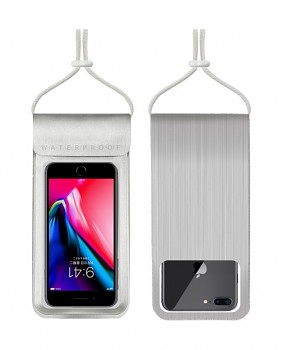 Univerzální vodotěsné pouzdro na mobil Metallic XL stříbrné