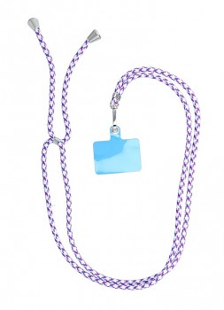 Univerzální šňůrka Swing na mobil bílo-fialová