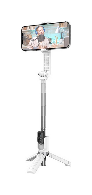 Bluetooth tripod selfie tyč Borofone BY9 bílá