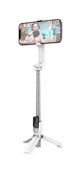 Bluetooth tripod selfie tyč Borofone BY9 bílá