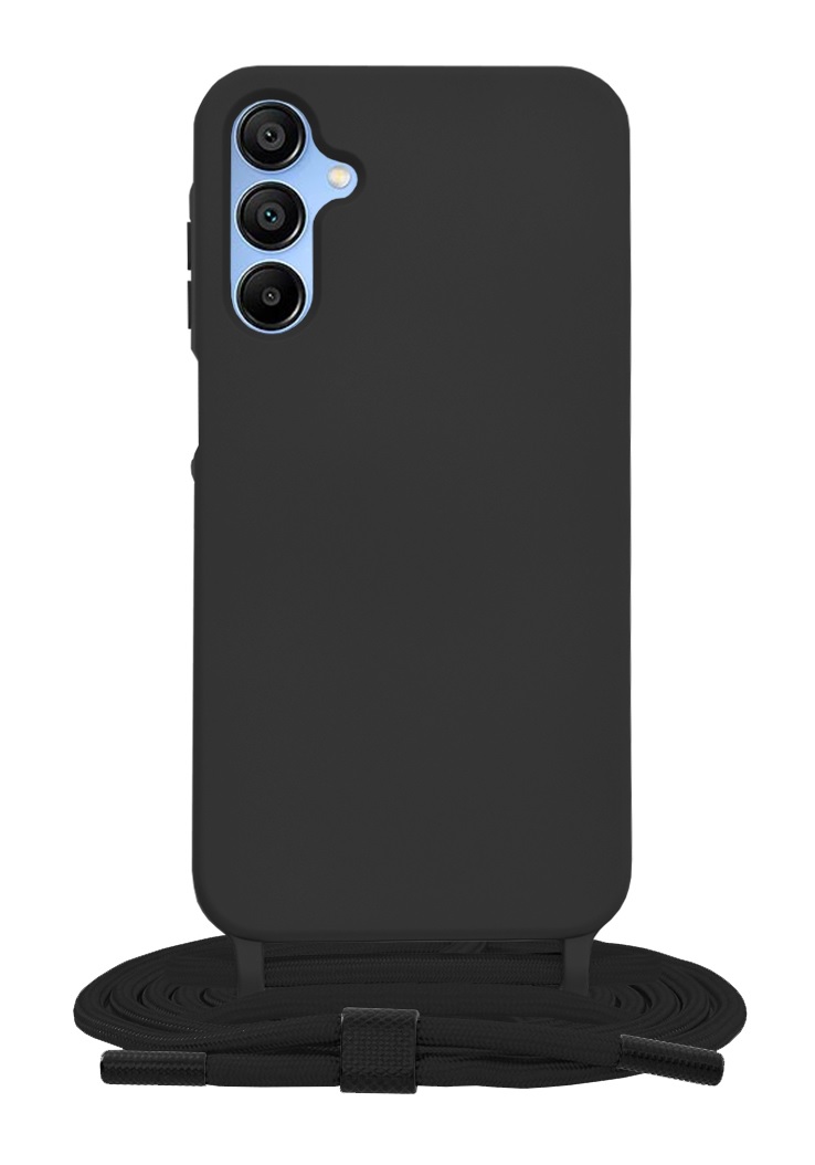 Zadní kryt Techsuit na Samsung A15 černý se šňůrkou