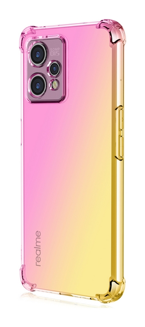 Zadní kryt na Realme 9 Pro+ Shock duhový růžovo-žlutý