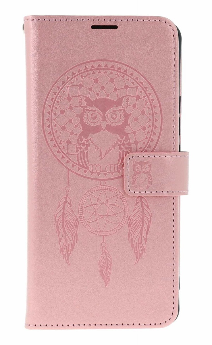 Knížkové pouzdro Mezzo na Xiaomi Redmi Note 14 Lapač se sovičkou světle růžové
