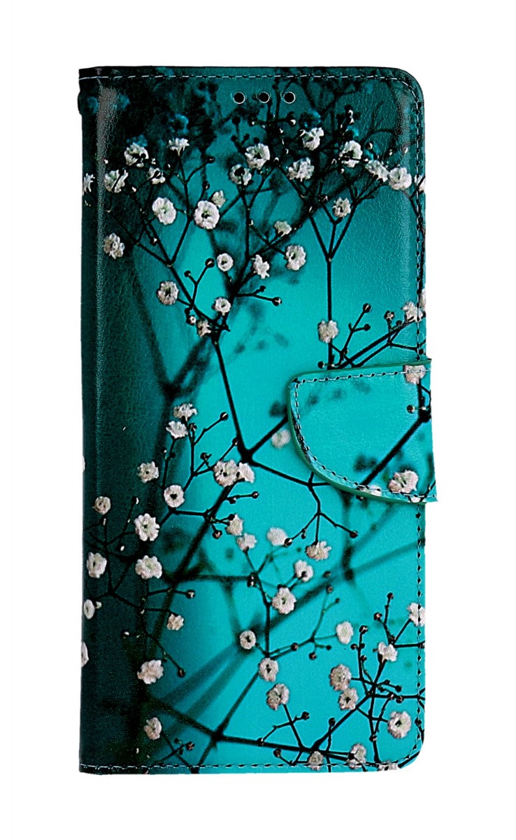 Knížkové pouzdro na Xiaomi Redmi 12C Modré s květy
