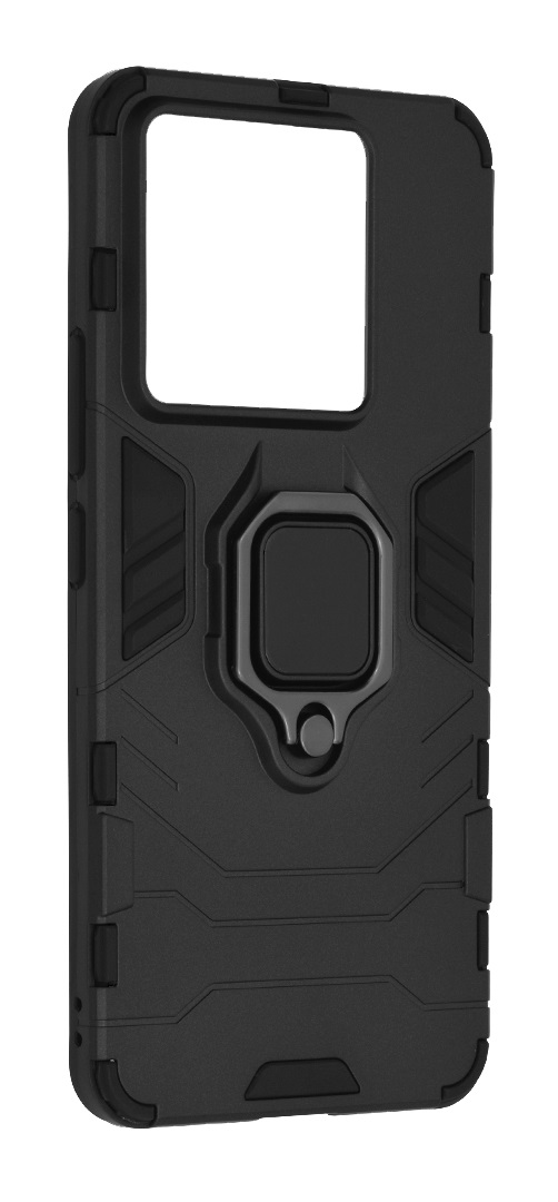 Ultra odolný zadní kryt na Xiaomi Redmi Note 13 Pro černý s prstenem