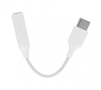 Adaptér TopQ USB-C - 3.5mm konektor bílý
