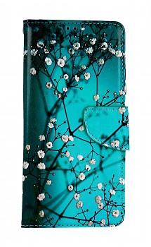 Knížkové pouzdro na Xiaomi Redmi Note 12 Modré s květy