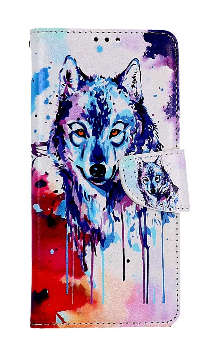 Levně Pouzdro TopQ Xiaomi Redmi Note 12 5G knížkové Kresba vlka 95661 (kryt neboli obal na mobil Xiaomi Redmi Note 12 5G)