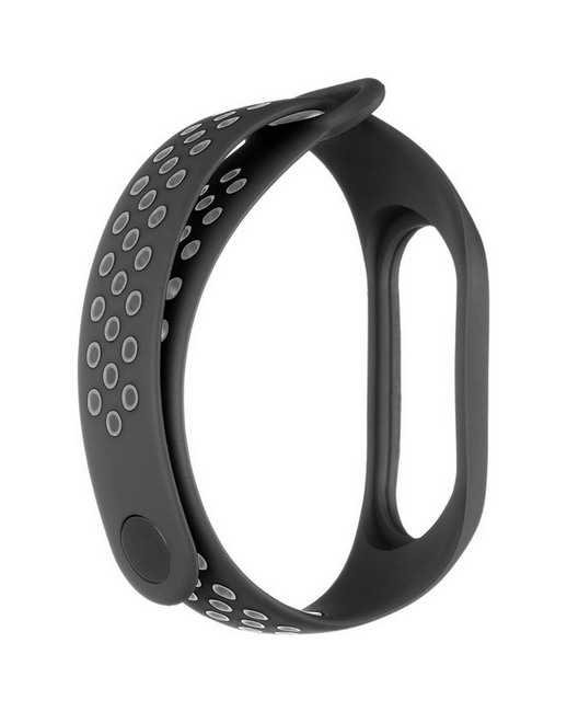 Silikonový řemínek Tactical 280 Double pro Xiaomi Mi Band 3-4 černo-šedý