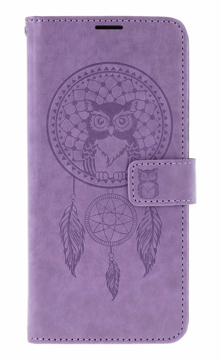Knížkové pouzdro Mezzo na Xiaomi Redmi Note 14 Lapač se sovičkou fialové