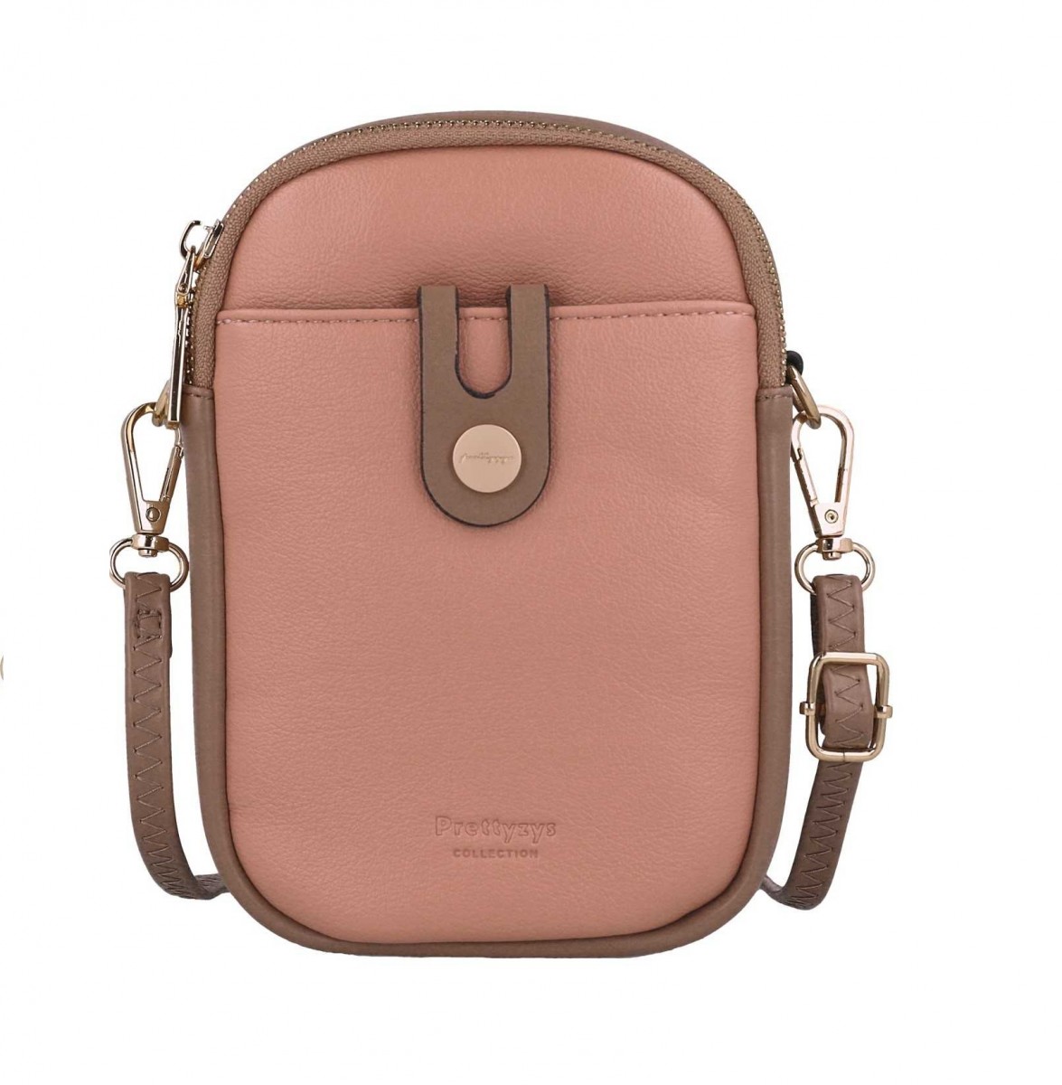 Levně Kabelka TopQ Prettyzys na mobil s popruhem růžová 125782