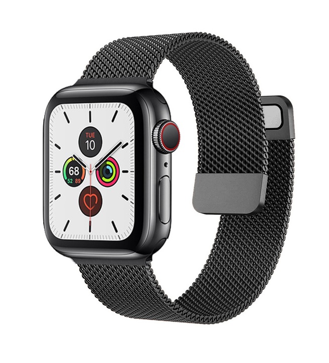 Kovový řemínek LUXURY Magnet pro Apple Watch 38-40-41 mm černý