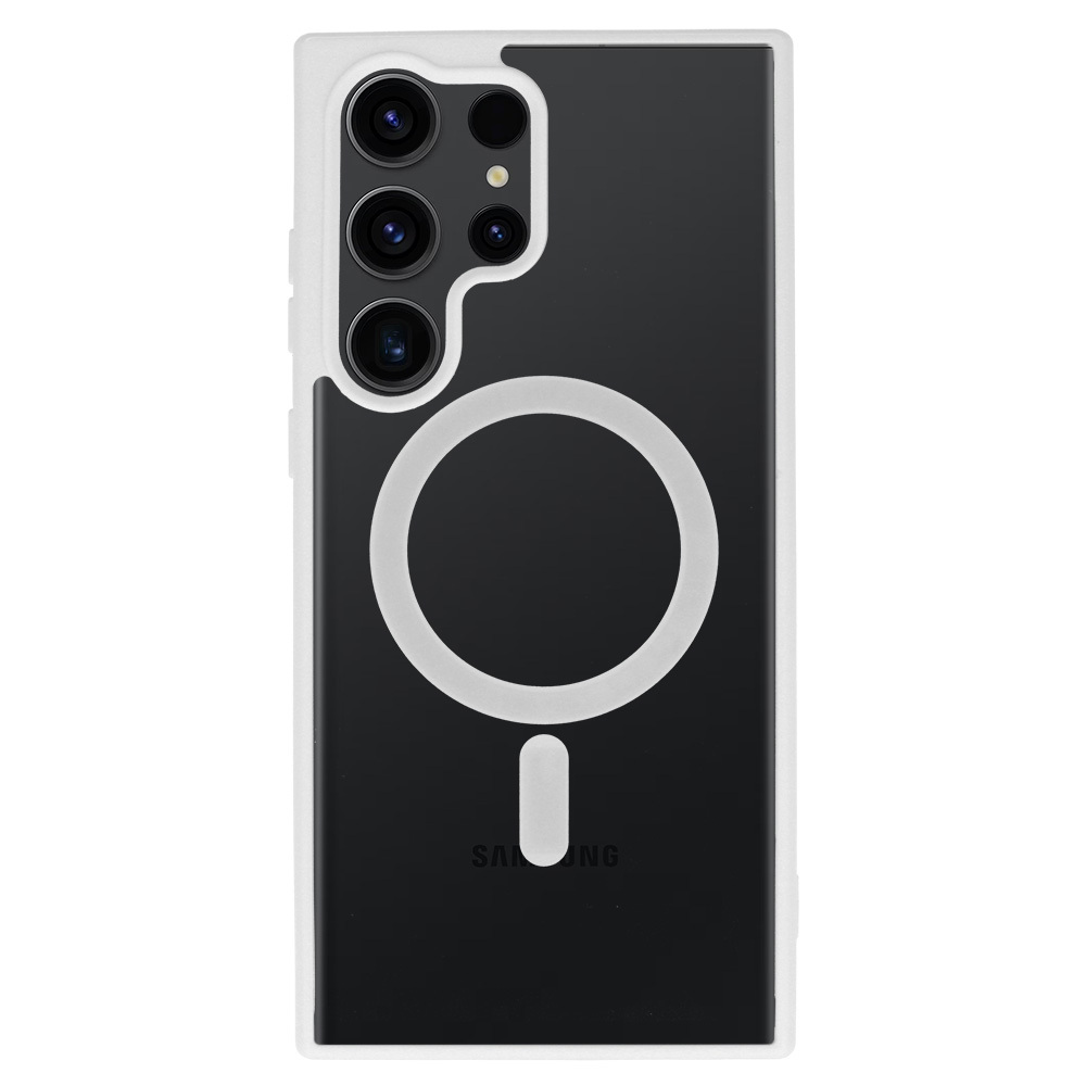 Zadní kryt Acrylic Color Magsafe pro Samsung S24 Ultra bílý