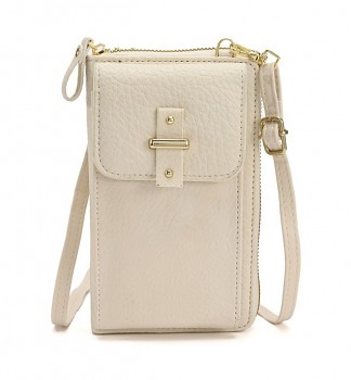 Kabelka na mobil Crossbody s popruhem bílá