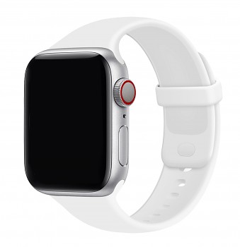 Silikonový řemínek Gummy pro Apple Watch 42-44-45-49 mm bílý