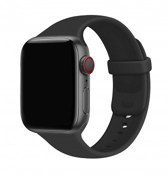 Silikonový řemínek Gummy pro Apple Watch 42-44-45-49 mm černý