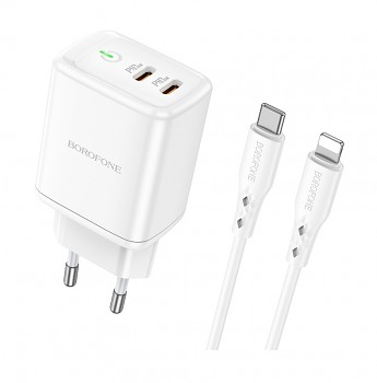 Rychlonabíječka Borofone BN9 pro iPhone bílá 35W