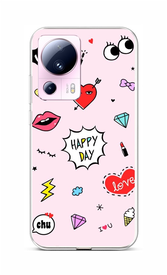 Levně Kryt TopQ Xiaomi 13 Lite Happy Day 95896 (pouzdro neboli obal na mobil Xiaomi 13 Lite)